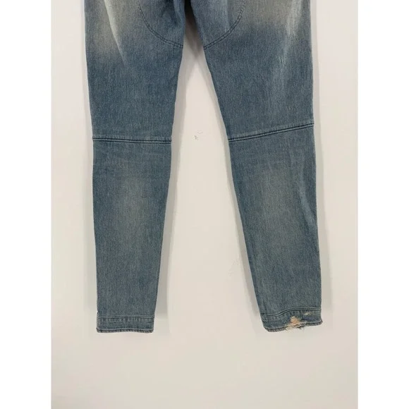 G-Star Raw 5620 3D Skinny Mens Distressed Jeans W33 L34 Bright Saigon Blue NEW